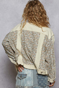 Oversized floral contrast jacket by POL-off white