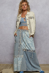 Oversized floral contrast jacket by POL-off white