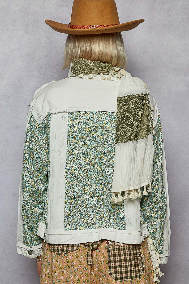 Oversized floral contrast jacket by POL-sage