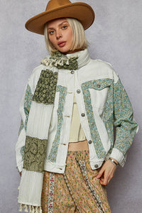 Oversized floral contrast jacket by POL-sage
