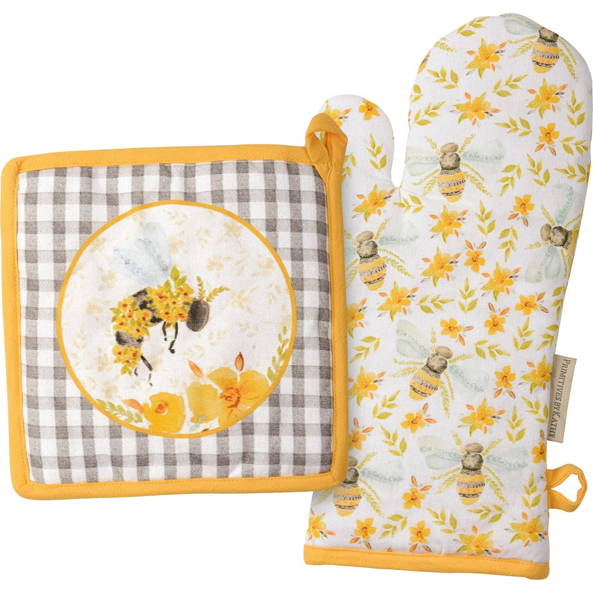 Bee Kitchen Oven Mitt Set