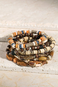 Oak Seed bracelet with charm accents *