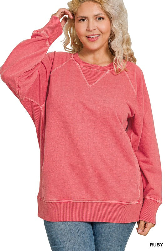 Lake Nights Long Sleeve Sweater in Ruby S-3XL