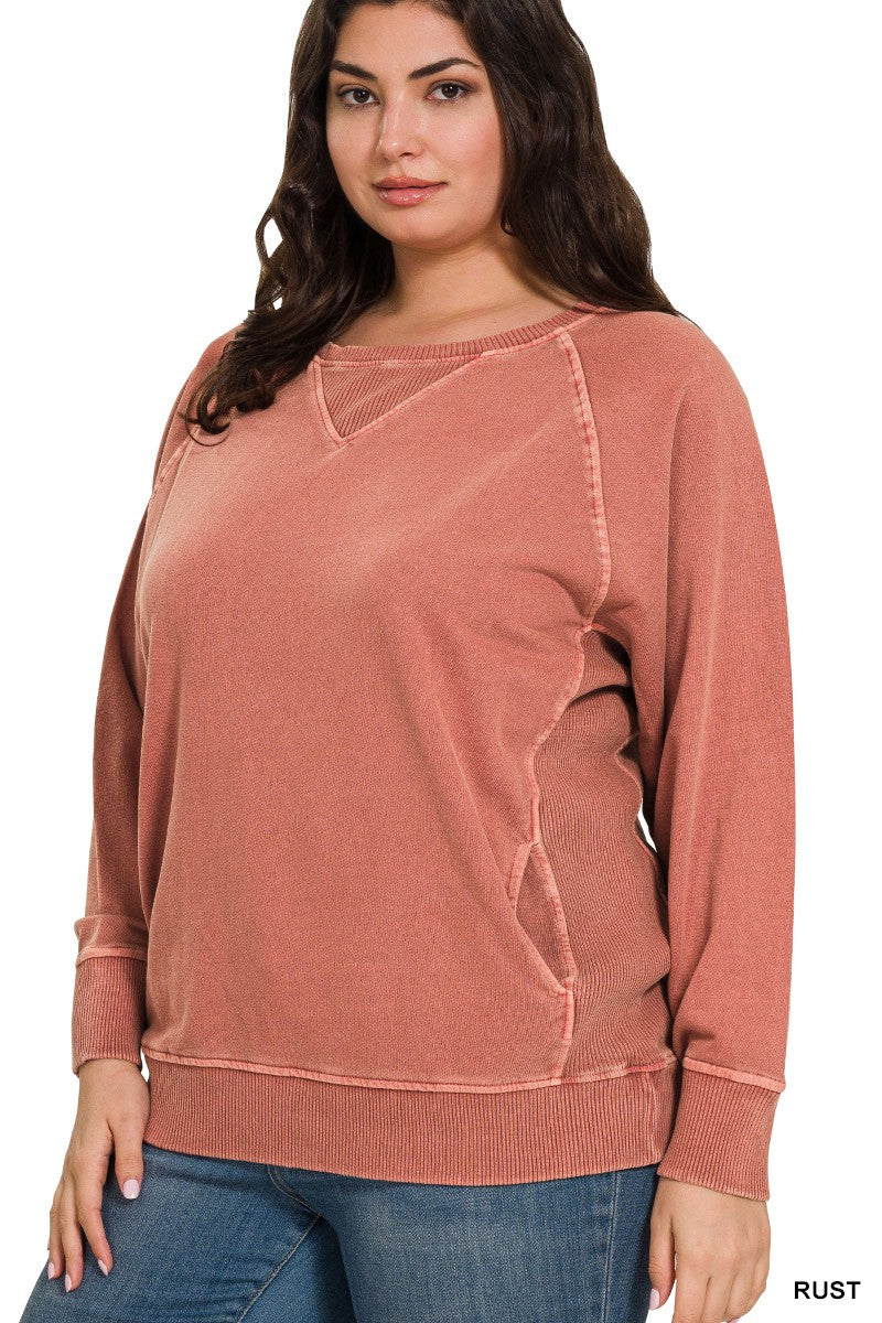 Lake Nights Long Sleeve Sweater in rust S-3XL * on sale