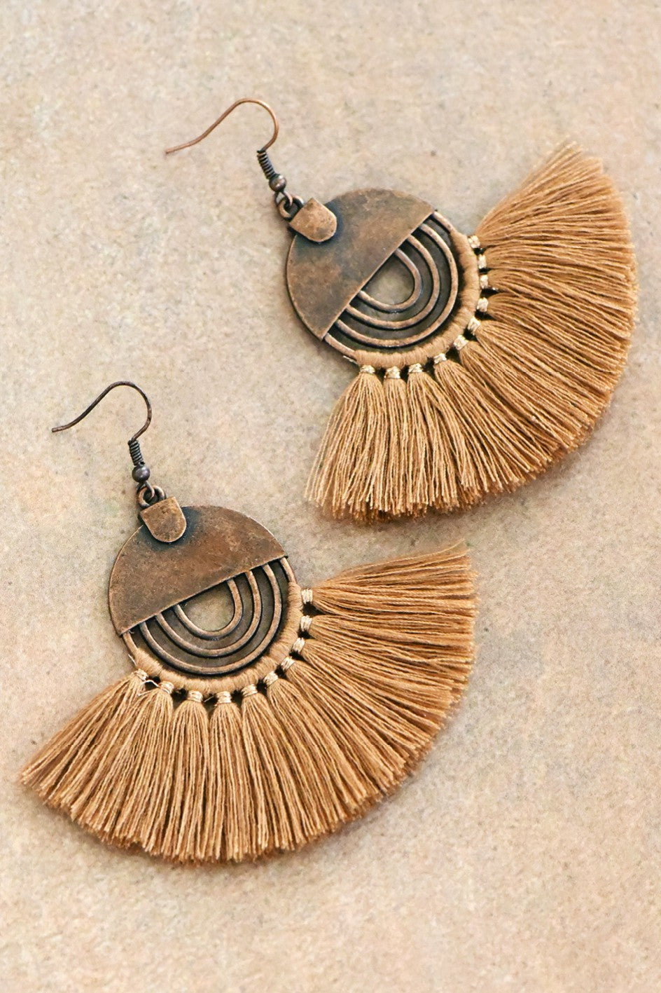 Brown tassel earring *