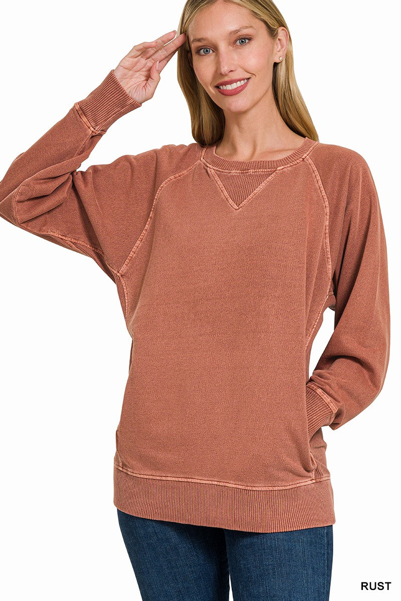 Lake Nights Long Sleeve Sweater in rust S-3XL * on sale