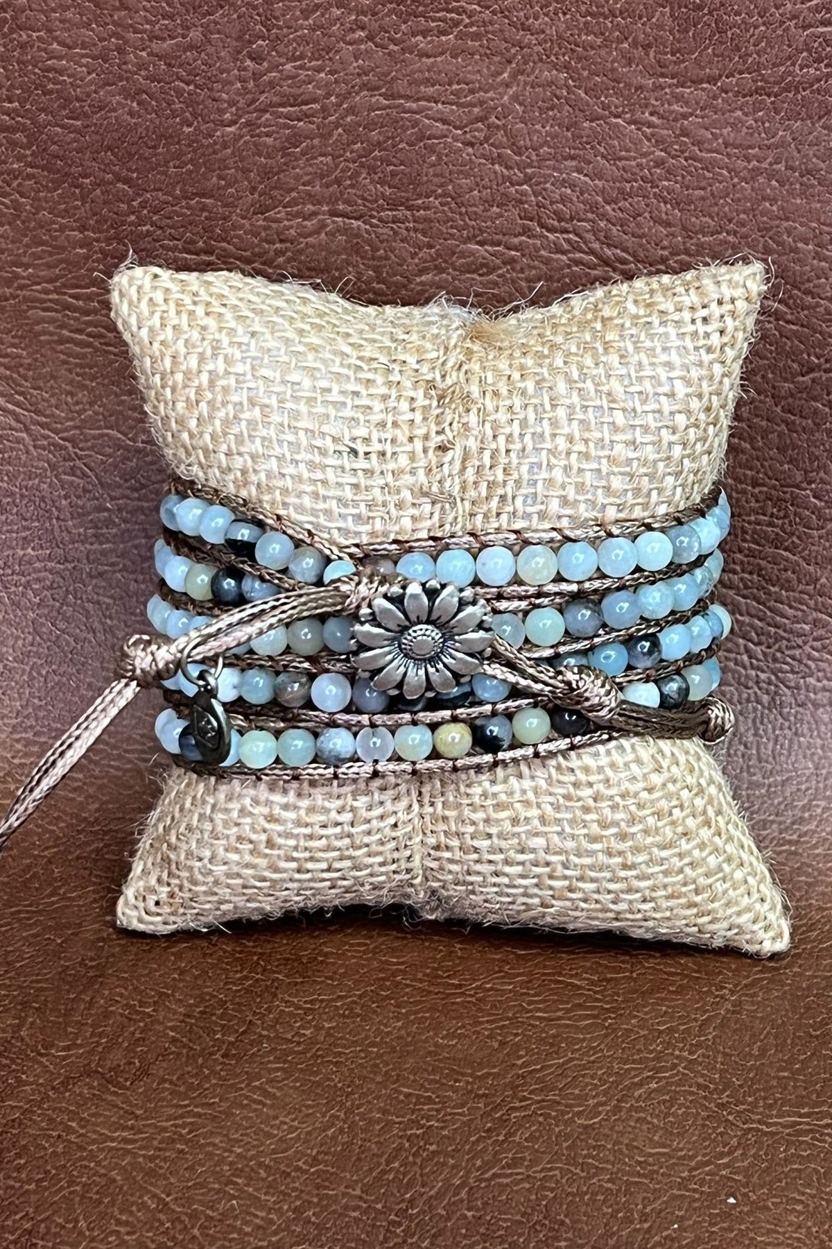 Amazonite stone wrap bracelet *
