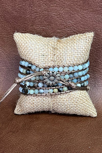 Amazonite stone wrap bracelet *