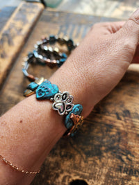 Mixed Puppy Love patina finish stamped bracelet