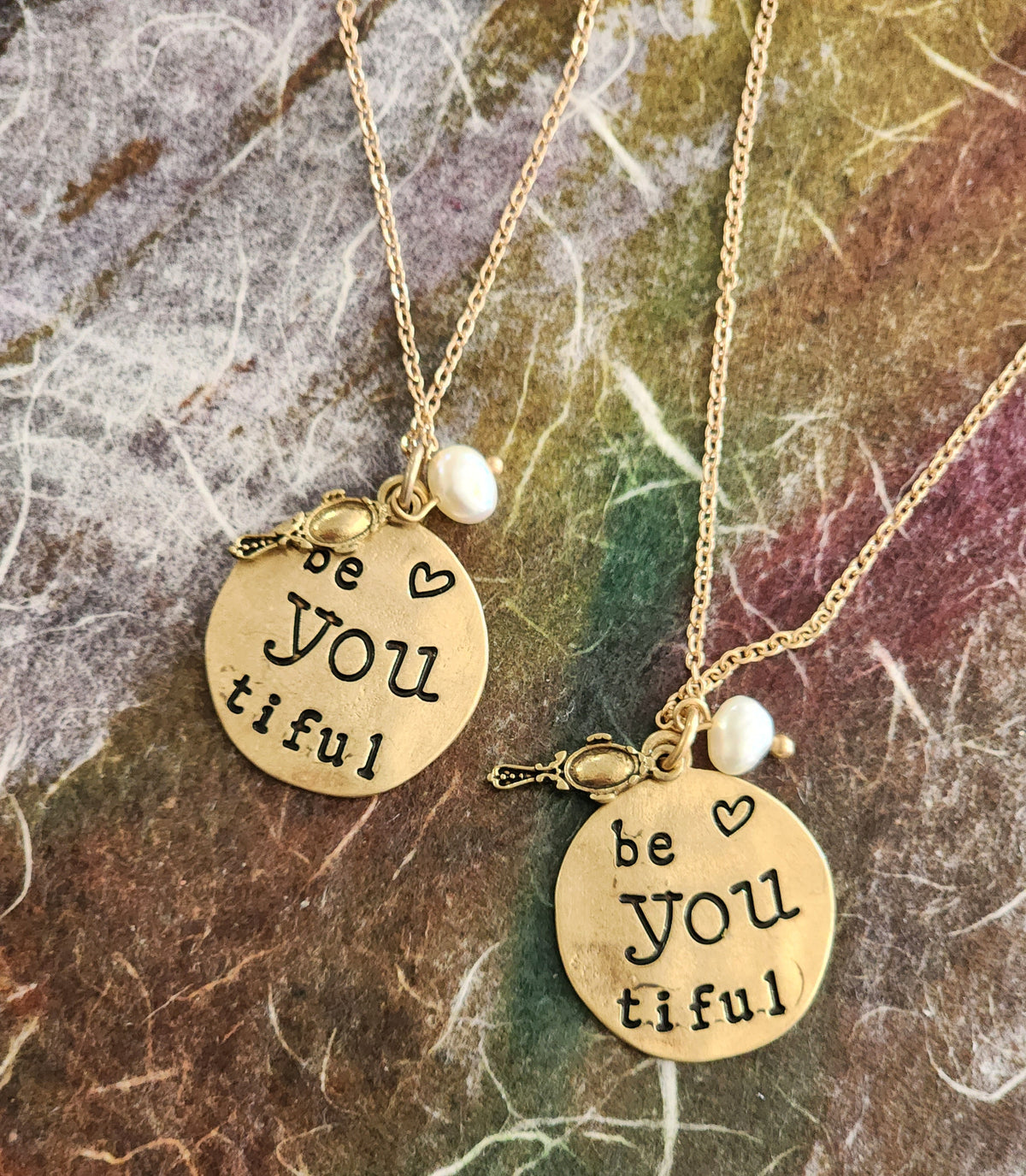 "Be YOU tiful" stamped necklace *