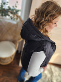 Ultra Lightweight Puffer Vest in black * on sale