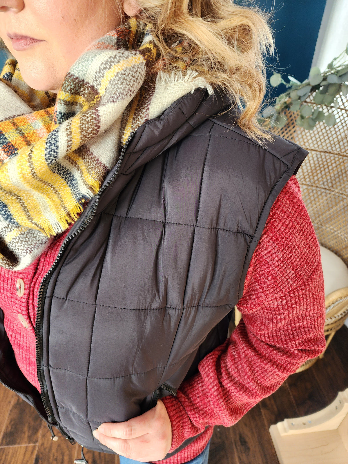 Ultra Lightweight Puffer Vest in black * on sale