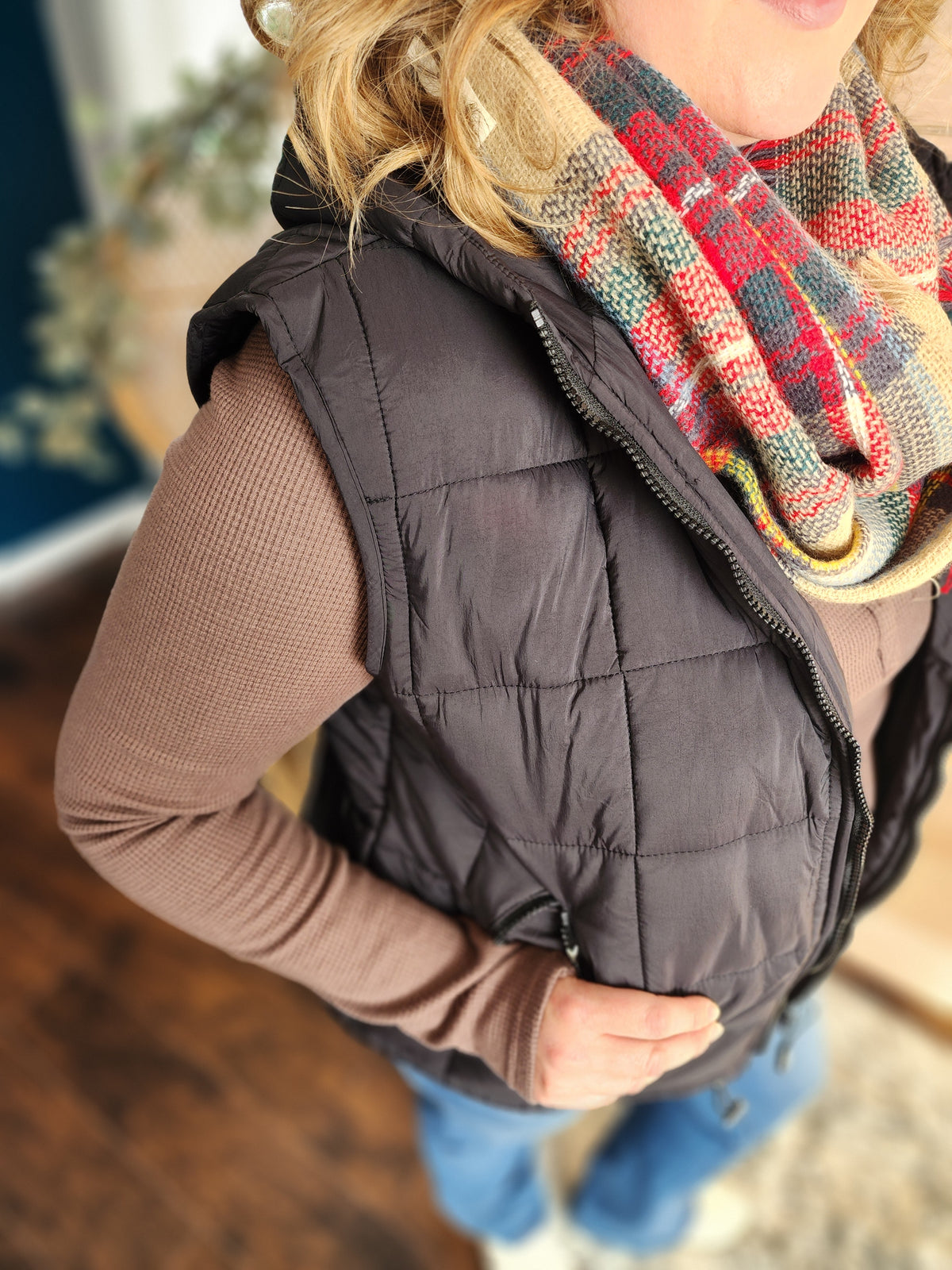 Ultra Lightweight Puffer Vest in black * on sale