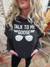 Talk to me Goose Sweatshirts and Hoodies: Heather Graphite Graphic Tee * on sale