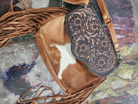 Tumbleweed Leather Cross-body Purse with leather tassels