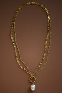 18k Gold layered chain necklace *