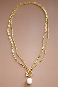 18k Gold layered chain necklace *