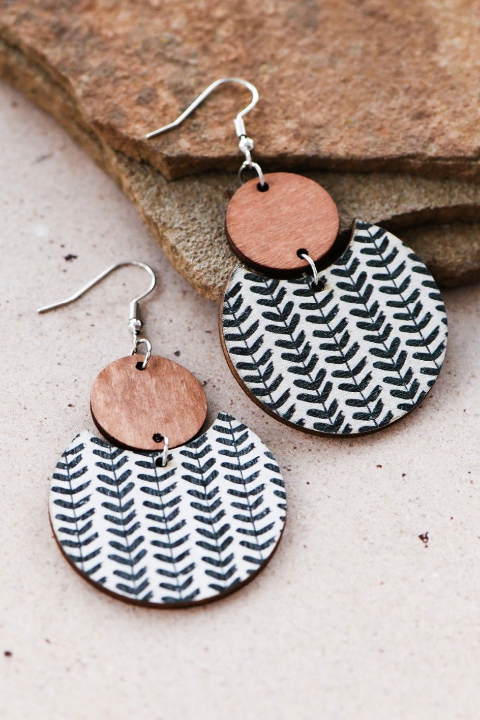 Boho Printed Cork earring Set *