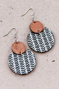Boho Printed Cork earring Set *