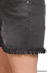 Lake Black Frayed Jean Shorts S-3XL * on sale