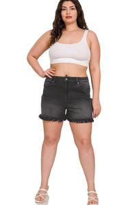 Lake Black Frayed Jean Shorts S-3XL * on sale