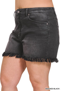 Lake Black Frayed Jean Shorts S-3XL * on sale