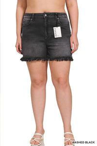 Lake Black Frayed Jean Shorts S-3XL * on sale