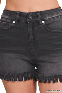 Lake Black Frayed Jean Shorts S-3XL * on sale