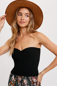 Sweetheart tube top bralette in black * on sale