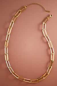 18k Gold chain link necklace *