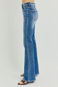 Mae High-Rise Stomach Control Bootcut Jeans by Risen