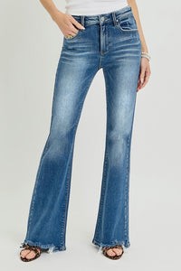 Mae High-Rise Stomach Control Bootcut Jeans by Risen