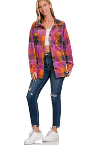Sunset Plaid flannel jacket