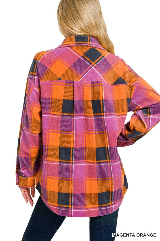 Sunset Plaid flannel jacket