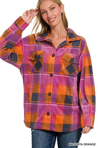 Sunset Plaid flannel jacket
