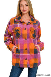 Sunset Plaid flannel jacket