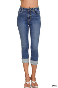 Lanie Cuffed Jean Capri