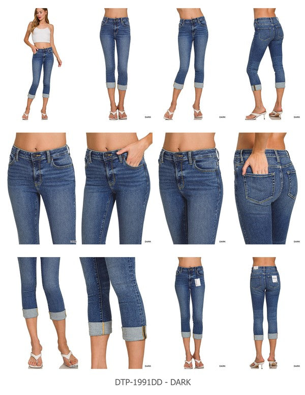 Lanie Cuffed Jean Capri