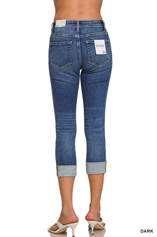 Lanie Cuffed Jean Capri
