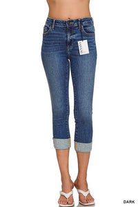 Lanie Cuffed Jean Capri