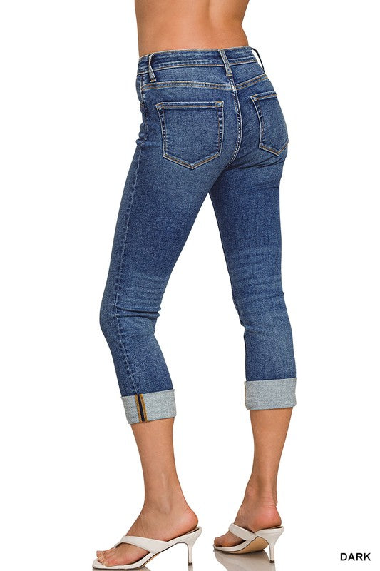 Lanie Cuffed Jean Capri