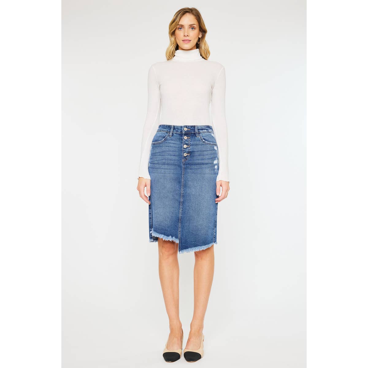 Dixie Ann Jean Skirt by Kan Can * on sale