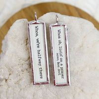 "Whoa, we're halfway there" stamped necklace *