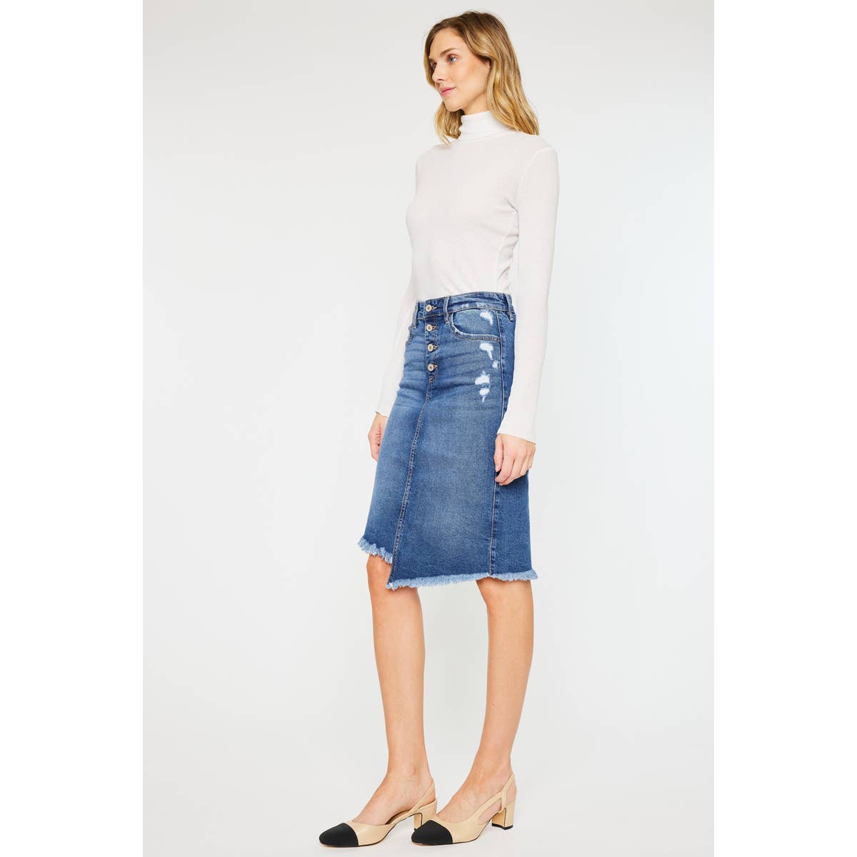 Dixie Ann Jean Skirt by Kan Can * on sale