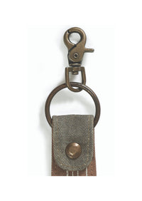 Live Love Wander Up-Cycled Canvas Women's Keychain