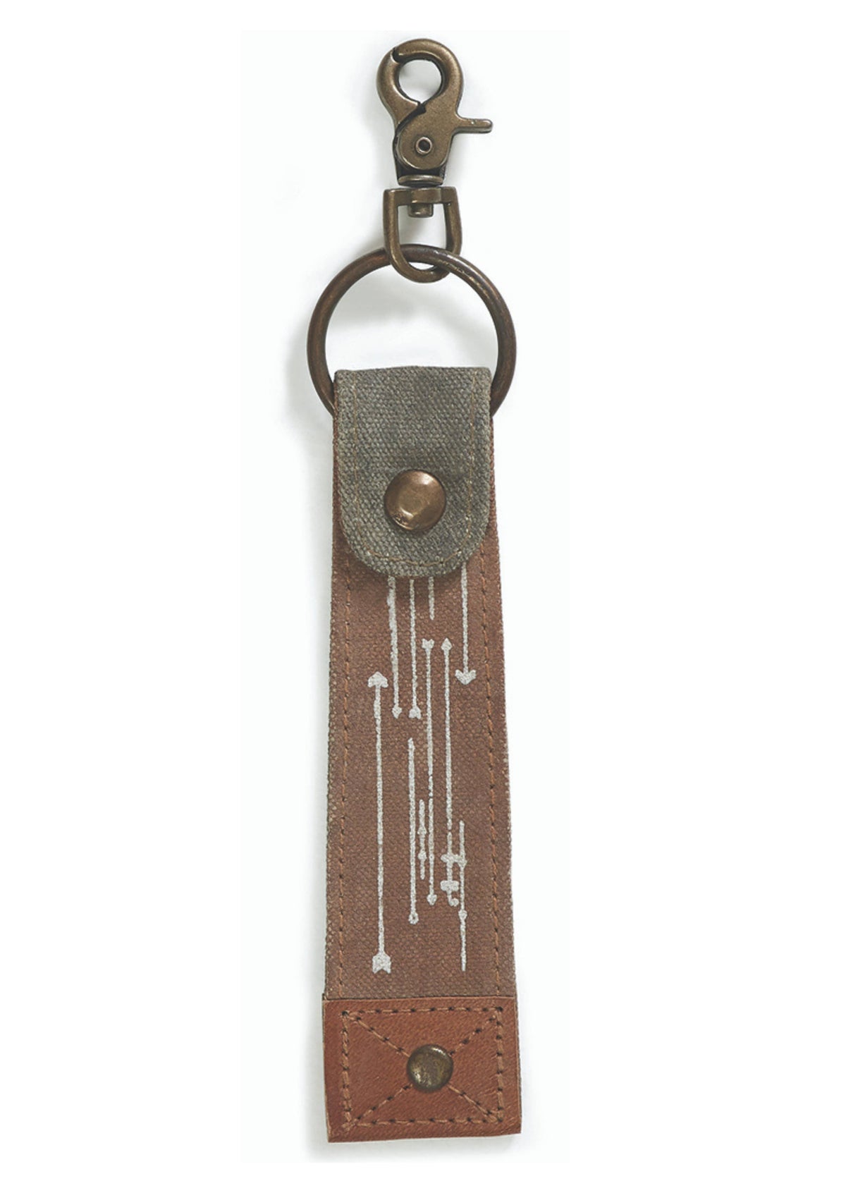 Live Love Wander Up-Cycled Canvas Women's Keychain
