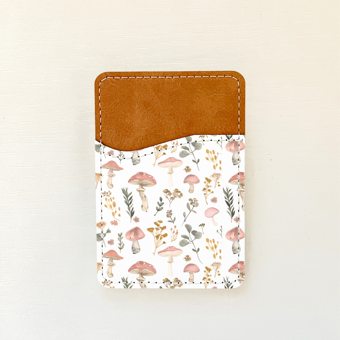 Mushroom Aesthetic Leather Card Holder wallet