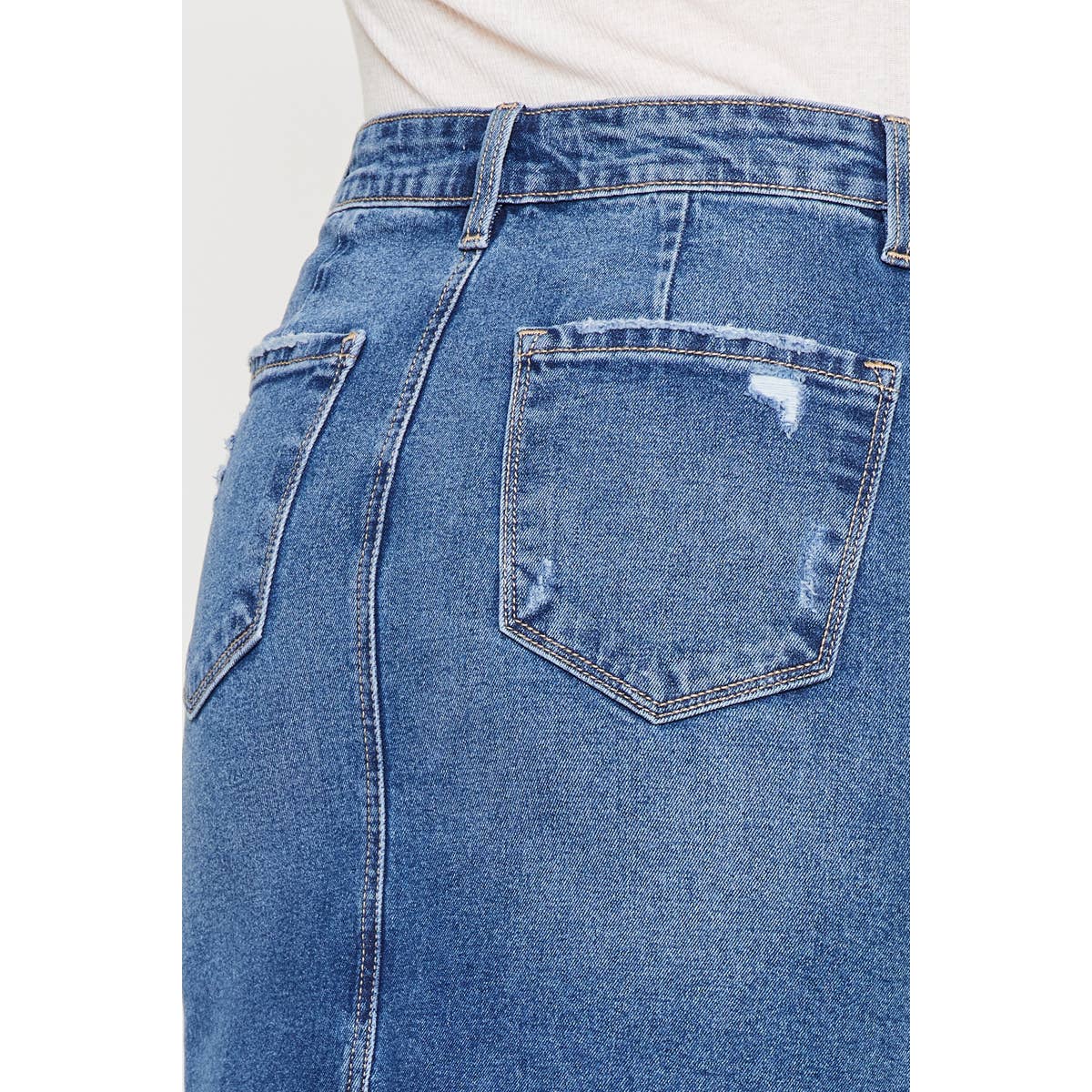 Dixie Ann Jean Skirt by Kan Can * on sale