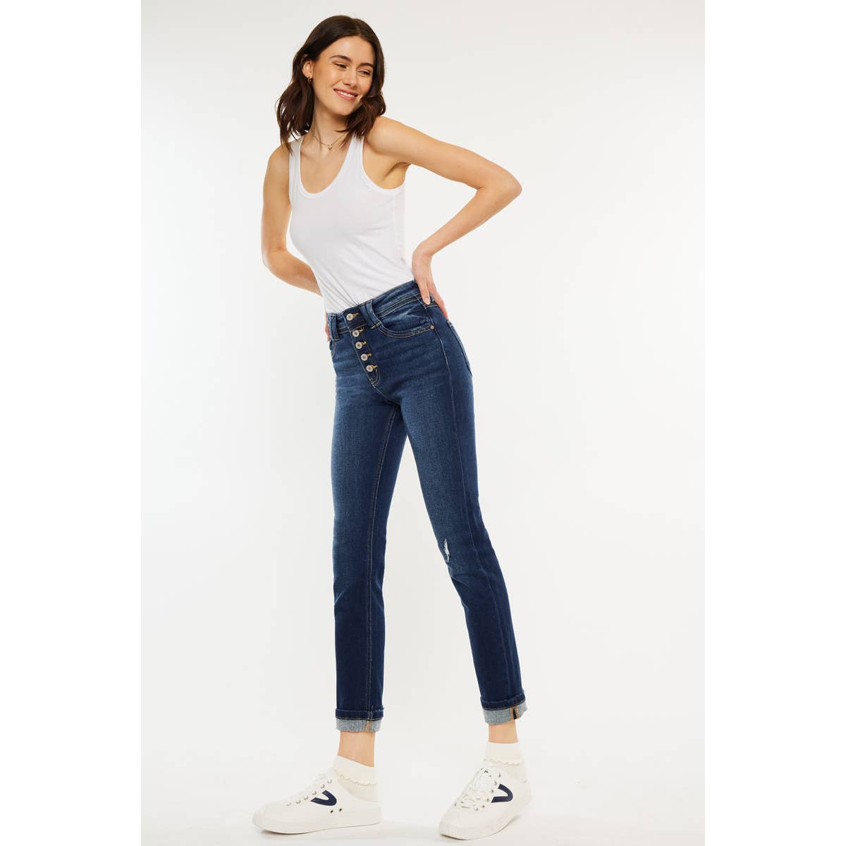 Gravel Road Capri Dark wash by Kan Can * on sale