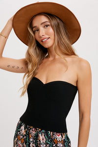 Sweetheart tube top bralette in black * on sale